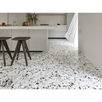 Керамогранит NT Ceramic (Нт Керамик) Terrazzo Terrazzo White 60х120 см, NTT99606