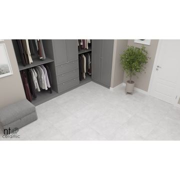 Керамогранит NT Ceramic (Нт Керамик) Cemento Zett Bianco 60х120 см, NTT996000M