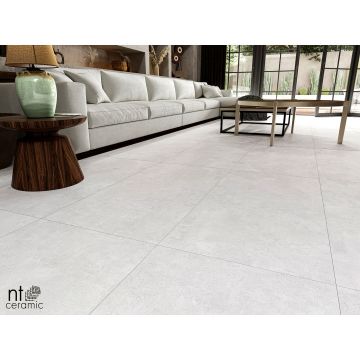 Керамогранит NT Ceramic (Нт Керамик) Cemento Zett Bianco 60х120 см, NTT996000M