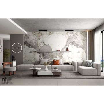 Керамогранит NT Ceramic (Нт Керамик) Atlas Wide Calacatta Black 120х240 см, NTT3012P