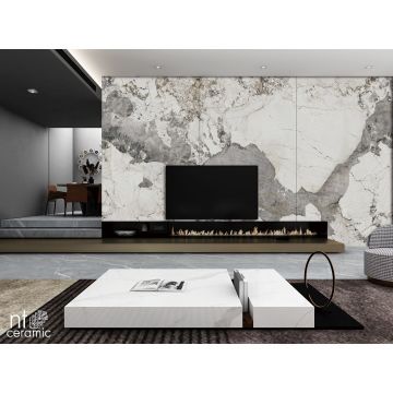 Керамогранит NT Ceramic (Нт Керамик) Atlas Wide Calacatta Black 120х240 см, NTT3012P