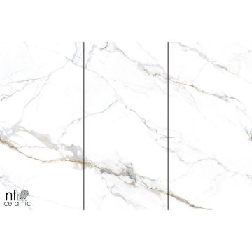 Керамогранит NT Ceramic (Нт Керамик) Atlas Wide Carrara Gold 120х240 см, NTT3001P