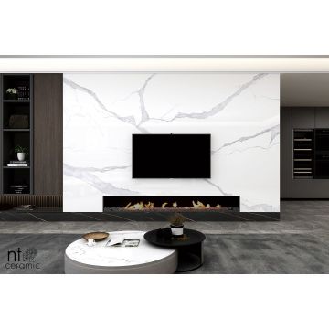 Керамогранит NT Ceramic (Нт Керамик) Atlas Wide Bianco Statuario 120х240 см, NTT3008P