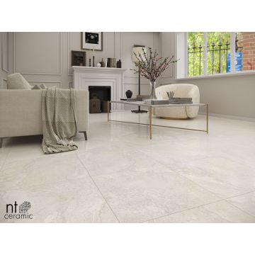 Керамогранит NT Ceramic (Нт Керамик) Zeus Travertine Bianco 60х60 см, ZS6NTT9703M