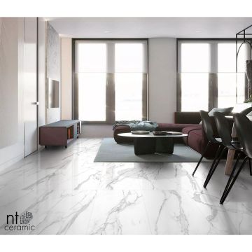 Керамогранит NT Ceramic (Нт Керамик) Bright and Shiny NTT9125M Statuario Infinity 60х120 см