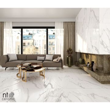 Керамогранит NT Ceramic (Нт Керамик) Bright and Shiny NTT9125M Statuario Infinity 60х120 см