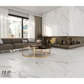 Керамогранит NT Ceramic (Нт Керамик) Bright and Shiny NTT9125M Statuario Infinity 60х120 см