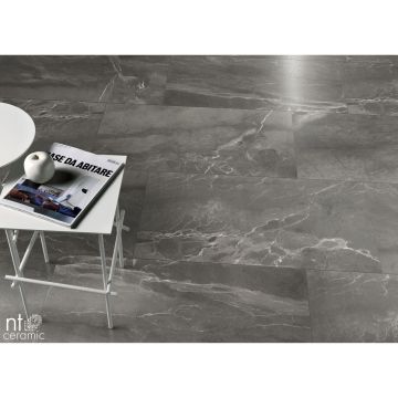 Керамогранит NT Ceramic (Нт Керамик) Quanta Grey Slate Black 60х120 см, NS612NTT9027L