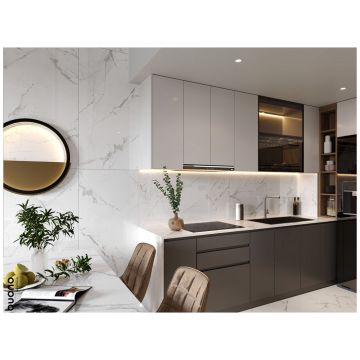 Базовая плита Буоно Керамика Marble 120х60 см бежевый полированная M4400P, Statuario Alba Glossy, Buono Ceramica