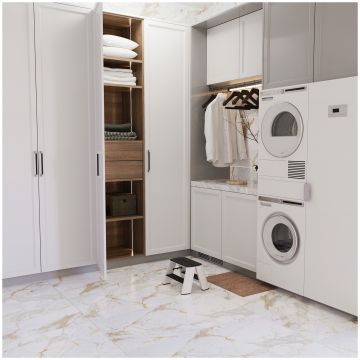Базовая плита Буоно Керамика Soft 120х60 см кремовый лаппатированная SOVL4713S, Marble Creamy Pie Satin, Buono Ceramica