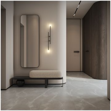 Базовая плита Буоно Керамика Soft 120х60 см серый, светло-серый лаппатированная SOVL4708V, Grey Stone Satin Carving, Buono Ceramica