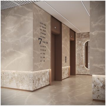 Базовая плита Буоно Керамика Soft 120х60 см бежевый лаппатированная SOVL4709V, Beige Stone Satin Carving, Buono Ceramica