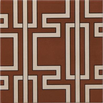 Плитка Reda (Рида) Геометрия Лабиринт Ral 1013/8003 20х20 см Гладкая Глянцевая