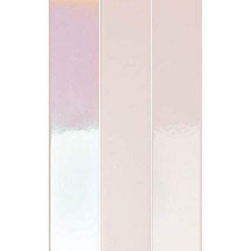 Плитка настенная 41zero42 (41зиро42) Spectre Rose Hologram Mix (24% Hologram, 38% Rose Matte, 38% Rose Glossy) 5x25 см, глянцевая