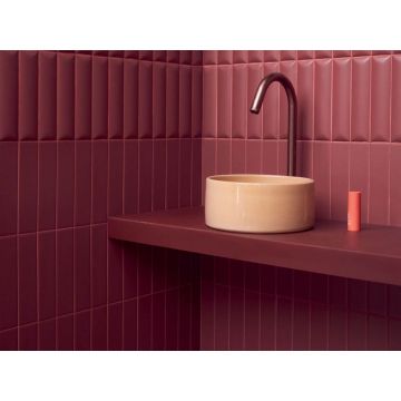 Плитка настенная 41zero42 (41зиро42) Biscuit Plain Bordeaux 5x20 см