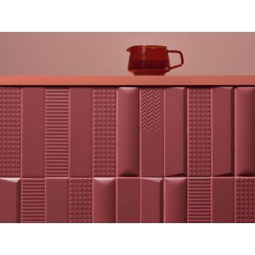 Плитка настенная 41zero42 (41зиро42) Biscuit Stud Bordeaux 5x20 см