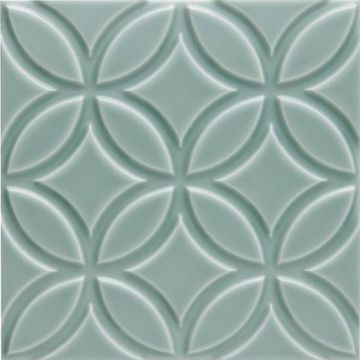 Плитка настенная Adex (Адекс) Neri Liso Botanical Sea Green 15x15 см