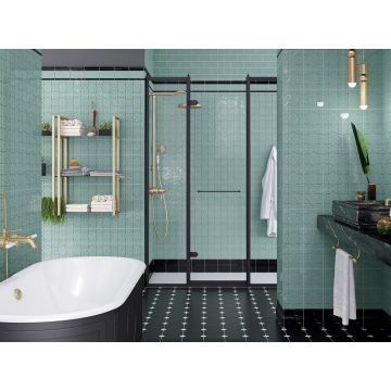 Плитка настенная Adex (Адекс) Neri Liso PB Sea Green 7.5x15 см