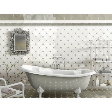 Вставка Adex (Адекс) Studio Taco Relieve Flor 1 Graystone 3x3 см