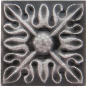 Вставка Adex (Адекс) Studio Taco Relieve Flor 2 Volcanico 3x3 см