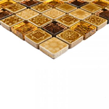 Мозаика Bonaparte (Бонапарт) Morocco Gold Глянцевая 30x30 см (чип 2,3x2,3 см)