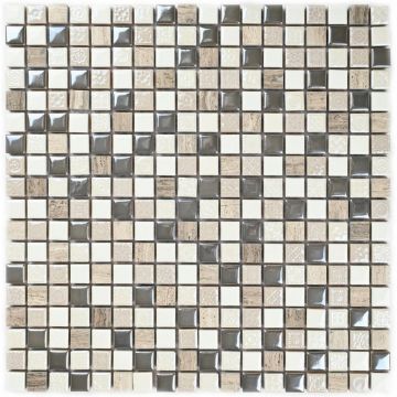 Мозаика Bonaparte (Бонапарт) Smoke Глянцевая 30x30 см (чип 1,5x1,5 см)