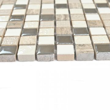 Мозаика Bonaparte (Бонапарт) Smoke Глянцевая 30x30 см (чип 1,5x1,5 см)