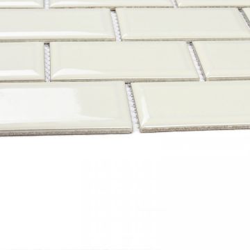 Мозаика Bonaparte (Бонапарт) Brick White Глянцевая 28.75x29.2 см (чип 4,5x9,5 см)
