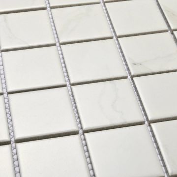 Мозаика Bonaparte (Бонапарт) Calacatta-48 Матовая 30.6x30.6 см (чип 4,8x4,8 см)