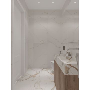 Мозаика Bonaparte (Бонапарт) Calacatta Gold-48 Матовая 30.6x30.7 см (чип 4,8x4,9 см)