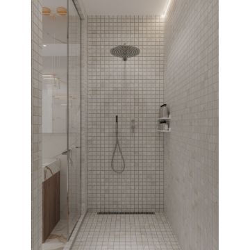 Мозаика Bonaparte (Бонапарт) Calacatta Gold-48 Матовая 30.6x30.7 см (чип 4,8x4,9 см)