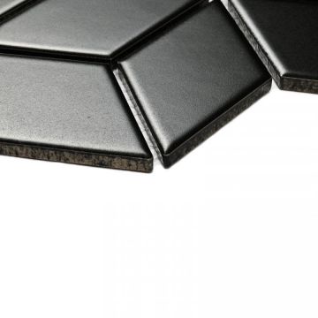 Мозаика Bonaparte (Бонапарт) Landa Black matt Матовая 26.74x30.9 см (чип 4,8x4,8 см)