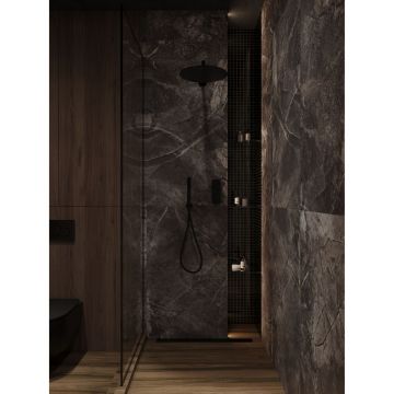 Мозаика Bonaparte (Бонапарт) Black glass Глянцевая 30x30 см (чип 2,5x2,5 см)