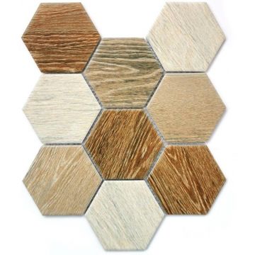 Мозаика Bonaparte (Бонапарт) Wood comb Матовая 29.5x25.6 см (чип 9,5x11 см)