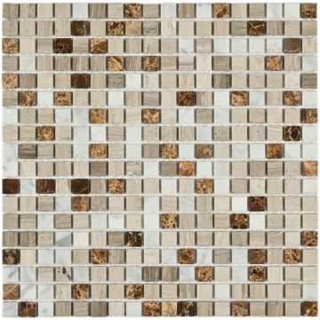 Мозаика Bonaparte (Бонапарт) Detroit Полированная 30.5x30.5 см (чип 1,5x1,5 см)