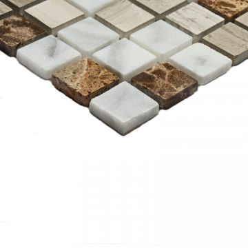 Мозаика Bonaparte (Бонапарт) Detroit Полированная 30.5x30.5 см (чип 1,5x1,5 см)