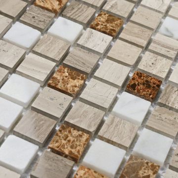 Мозаика Bonaparte (Бонапарт) Detroit Полированная 30.5x30.5 см (чип 1,5x1,5 см)