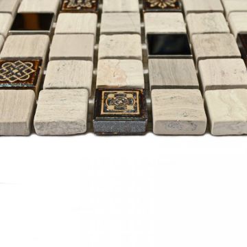 Мозаика Bonaparte (Бонапарт) Milan-2 Полированная 30.5x30.5 см (чип 2x2 см)