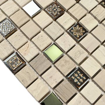 Мозаика Bonaparte (Бонапарт) Milan-2 Полированная 30.5x30.5 см (чип 2x2 см)