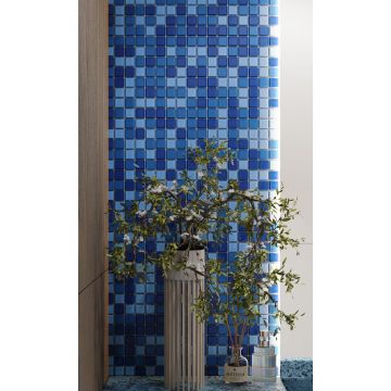 Мозаика Bonaparte (Бонапарт) Blue wave-2 Глянцевая 30x30 см (чип 2,5x2,5 см)