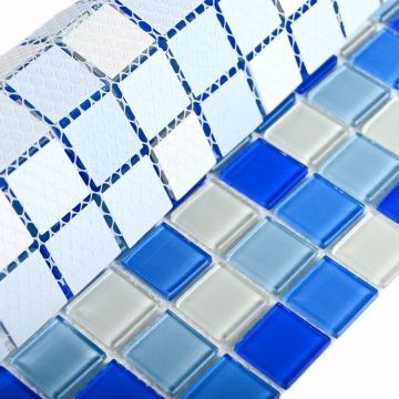 Мозаика Bonaparte (Бонапарт) Blue wave-3 Глянцевая 30x30 см (чип 2,5x2,5 см)