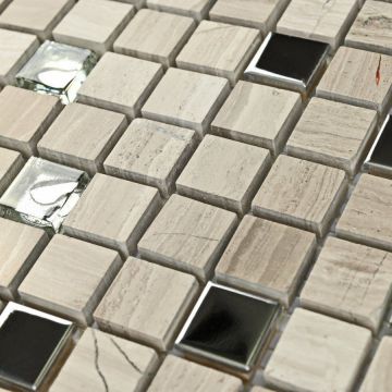 Мозаика Bonaparte (Бонапарт) Tokyo Полированная 30.5x30.5 см (чип 1,5x1,5 см)