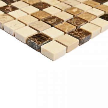 Мозаика Bonaparte (Бонапарт) Turin 15 Полированная 30.5x30.5 см (чип 1,5x1,5 см)
