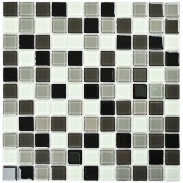 Мозаика Bonaparte (Бонапарт) Carbon mix Глянцевая 30x30 см (чип 2,5x2,5 см)