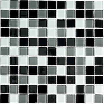 Мозаика Bonaparte (Бонапарт) Carbon mix Глянцевая 30x30 см (чип 2,5x2,5 см)
