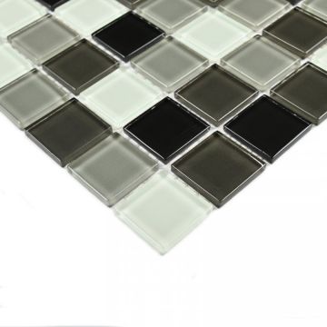 Мозаика Bonaparte (Бонапарт) Carbon mix Глянцевая 30x30 см (чип 2,5x2,5 см)