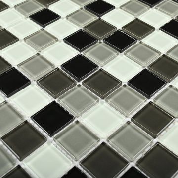 Мозаика Bonaparte (Бонапарт) Carbon mix Глянцевая 30x30 см (чип 2,5x2,5 см)