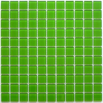 Мозаика Bonaparte (Бонапарт) Green glass Глянцевая 30x30 см (чип 2,5x2,5 см)