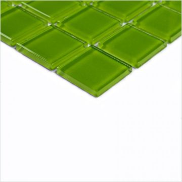 Мозаика Bonaparte (Бонапарт) Green glass Глянцевая 30x30 см (чип 2,5x2,5 см)