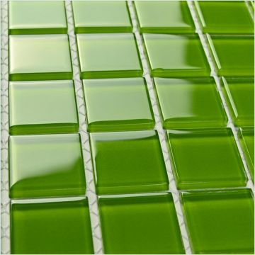 Мозаика Bonaparte (Бонапарт) Green glass Глянцевая 30x30 см (чип 2,5x2,5 см)